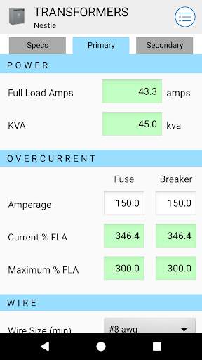 Transformer Calculator Free screenshot 3