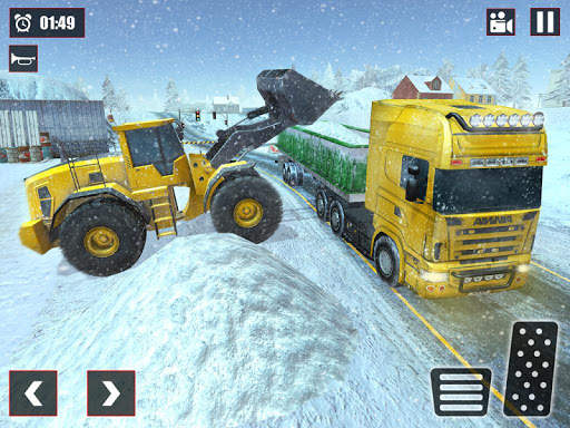 Offroad Snow Trailer Truck Driving Game 2020 screenshot 10
