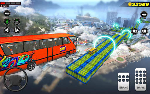 Bus Impossible Tracks Stunt Racing 3D Coach Driver screenshot 4