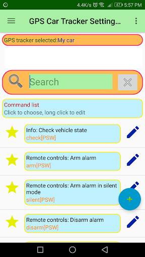 GPS Car Tracker Setting SMS screenshot 1