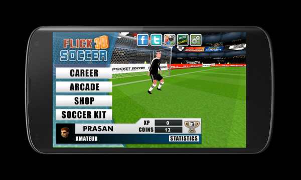 Flick Soccer 3D screenshot 1