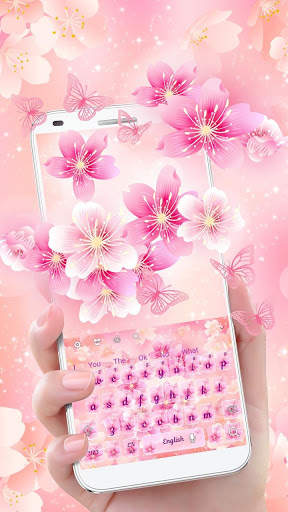 Pink Blossom Keyboard screenshot 1
