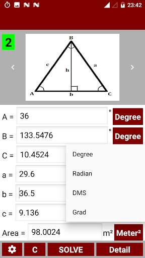 Trigonometry Calculator ( Triangle ) screenshot 5