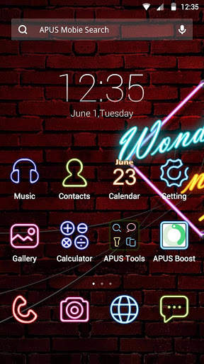 Stylish Night theme for APUS screenshot 1