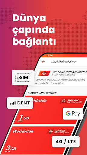 DENT: Tüm Dünyada eSIM Verisi screenshot 2