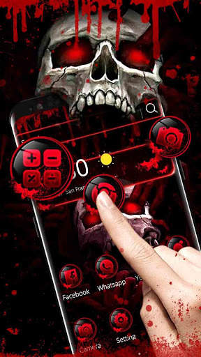 Red Blood Skull Theme screenshot 2