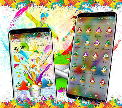 Holi Launcher Theme screenshot 1