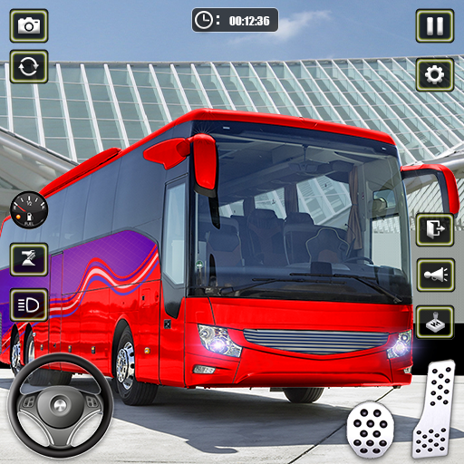 Stadt Verkehr Bus Rennen Spiel icon