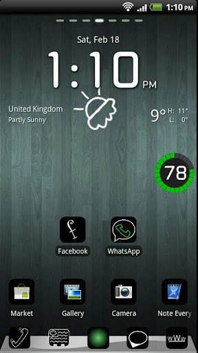 Black Go Launcher EX Theme screenshot 1