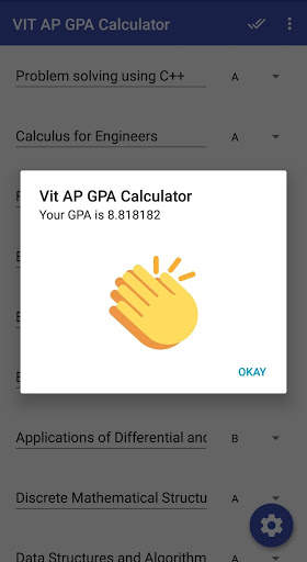 Vit AP GPA Calculator screenshot 4