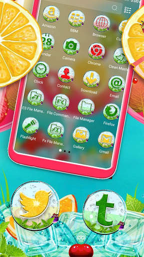 Summer Cocktail Ice Launcher Theme screenshot 2