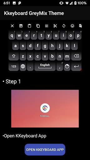 KKeyboard GreyMix Theme скриншот 4