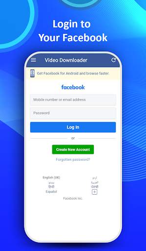 Video Downloader for facebook screenshot 1