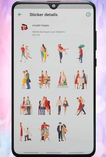 WAStickerApps Love Couple Stickers for WhatsApp screenshot 2