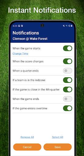 Scores App: College Football 4 تصوير الشاشة