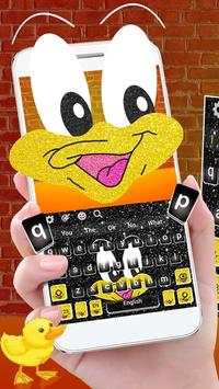 Cute Black Duck Cartoon Keyboard Theme🦆 screenshot 1