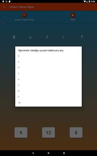 Çarpım Tablosu Ezberleme ve Matematik Oyunu screenshot 10