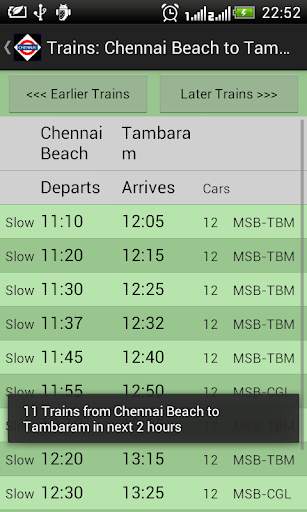 Chennai Local Train Timetable screenshot 3