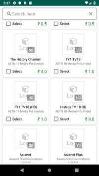 TV Calc - DTH Channel Price calculator screenshot 1