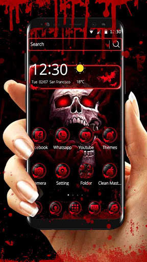 Red Blood Skull Theme screenshot 1