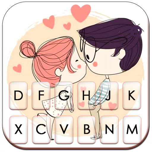 Couple Love Kiss Tema Papan Kekunci icon