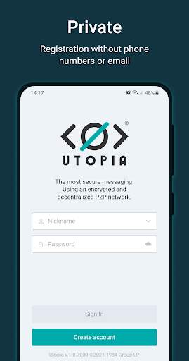 Utopia — Pribadong Messenger screenshot 1