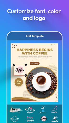 Flyer maker App : Poster Maker स्क्रीनशॉट 4