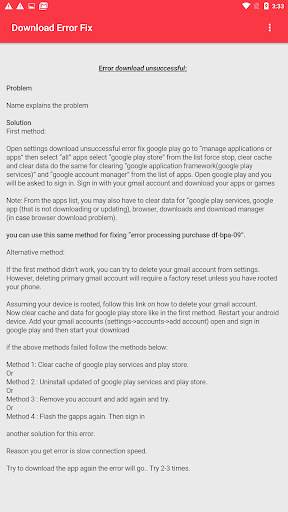 Play Store Download Error Code Fix screenshot 8