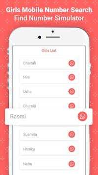 Girls Mobile Number Search Find Number Simulator screenshot 3