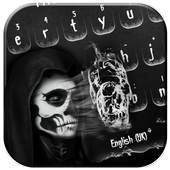 Flaming Skull Keyboard 10001004