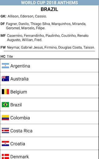World Cup 2018 Anthems screenshot 4