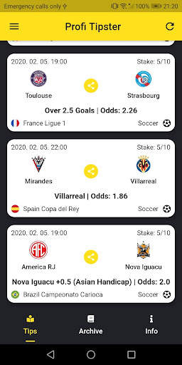 Profi Tipster App - Sports Betting Tips screenshot 1