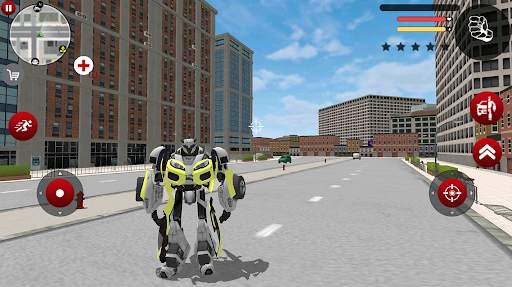 Green Robot Machin Car Transformer Robot Car Games स्क्रीनशॉट 1