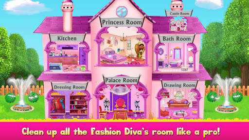 Cleaning games Kids - Clean Decor Mansion & Castle screenshot 1