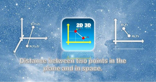 Distance Points 2D 3D Calculator screenshot 1