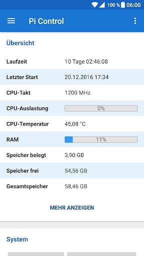 Pi Control - App screenshot 2
