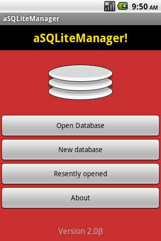 aSQLiteManager screenshot 1
