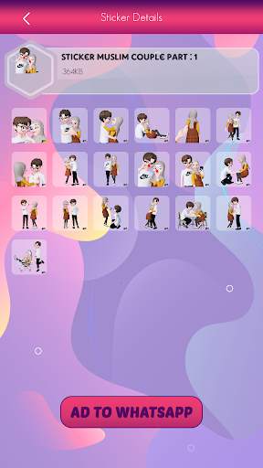 Romantic Muslim Couple Stickers for WAStickerApps screenshot 5