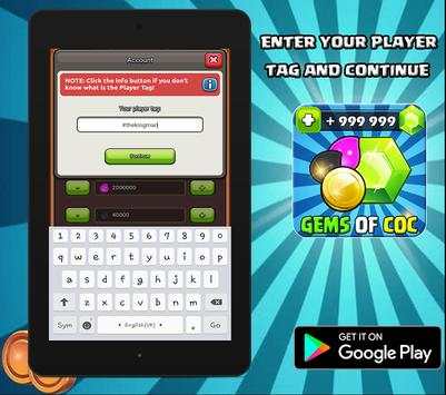 Easy hack for clash of clans app 100% gems (Prank) screenshot 3