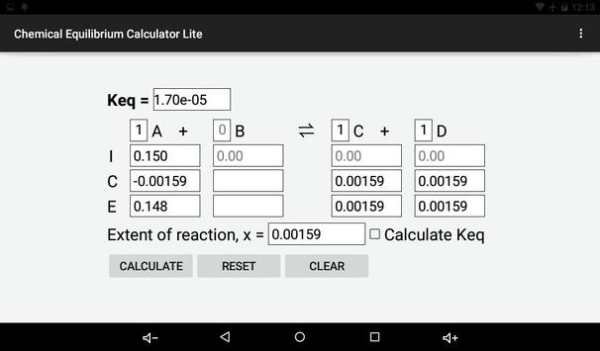 Chemical Equilibrium Lite screenshot 3