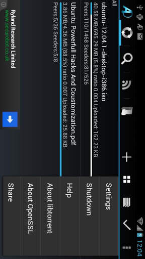 aDownloader - torrent download screenshot 5