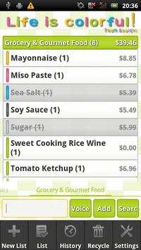 Simple! Custom Shopping List screenshot 2