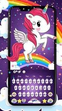 Cute Colorful Unicorn Keyboard Theme🦄 screenshot 2