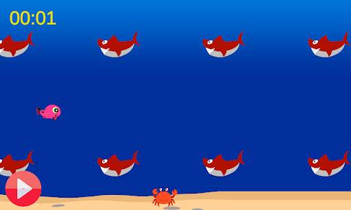Shark Attack Fish Penguin Tortoise Game screenshot 2