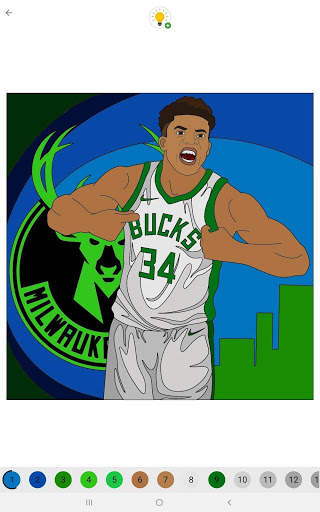 Coloring Basketball  - Color by number 8 تصوير الشاشة
