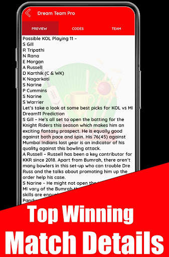 Dream Team Pro - My 11 Cricket Football Prediction screenshot 3