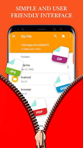 Easy Zip Unzip Tar Rar Unrar - File Manager screenshot 1