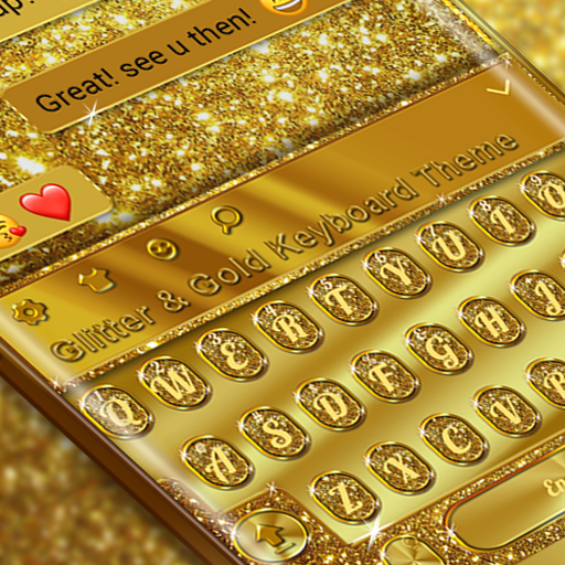 Glitter and Gold Premium Keyboard Theme icon