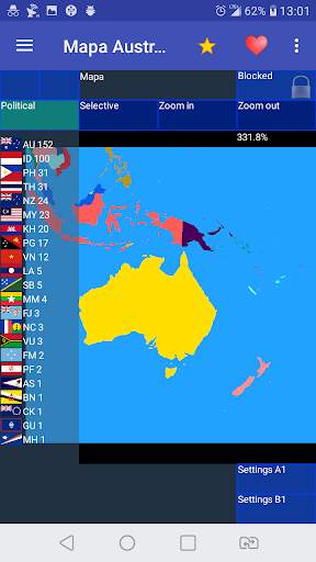 Australia and Oceania map Free screenshot 2