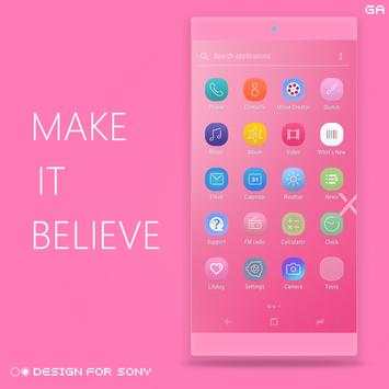GALAXY XPERIA Theme | JUST PINK 🎨Design For SONY screenshot 5